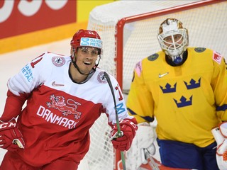 Dánsko dnes zdolalo Švédsko na MS v hokeji 2021.