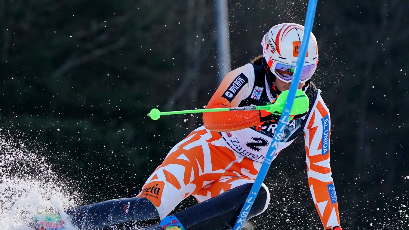 ONLINE: Petra Vlhová dnes ide slalom v Záhrebe 2023 (2. kolo, streda).