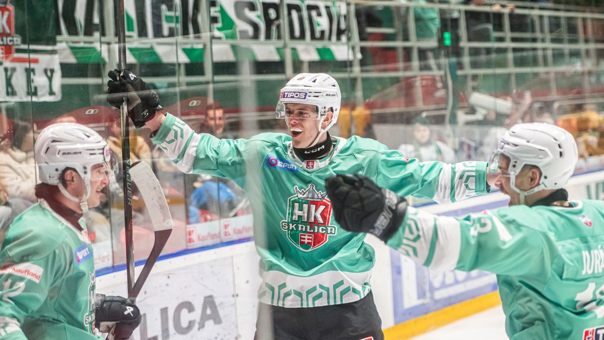 Hokejisti Skalice sa tešia z gólu