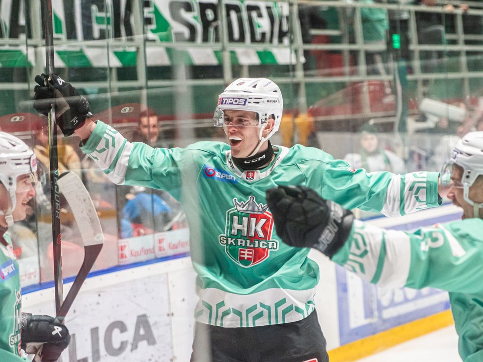 Hokejisti Skalice sa tešia z gólu