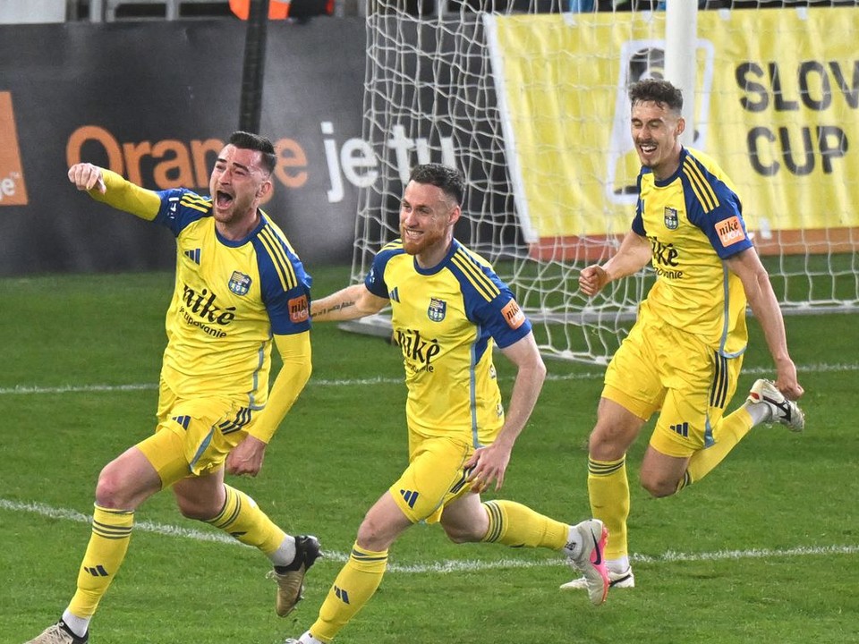 Gólová radosť hráčov FC Košice.