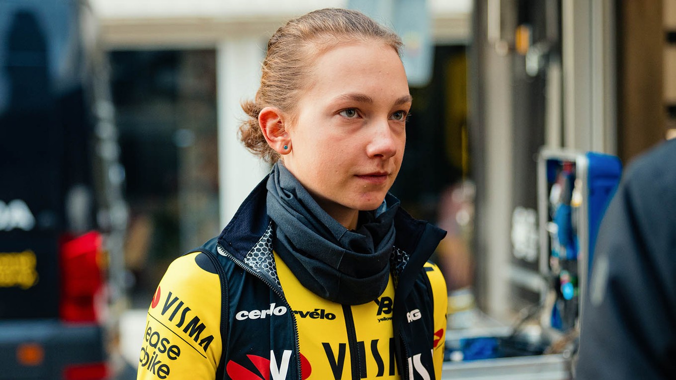 Na snímke je slovenská cyklistka Viktória Chladoňová.