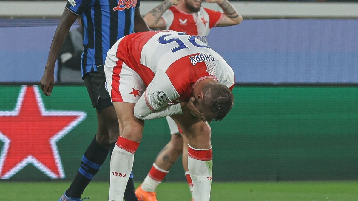 Futbalisti Slavie Praha Tomáš Chorý.