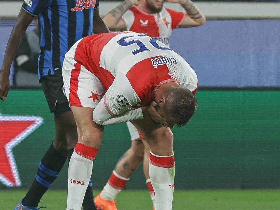Futbalisti Slavie Praha Tomáš Chorý.