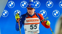 Šimon Adamov počas pretekov v Novom Meste na Morave.