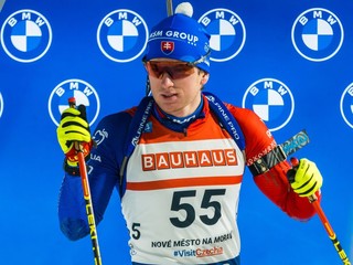 Šimon Adamov počas pretekov v Novom Meste na Morave.