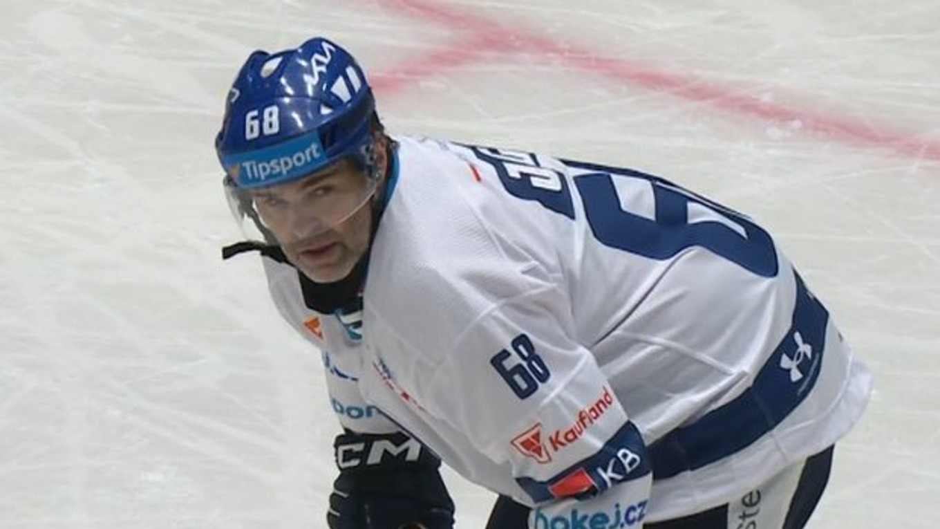 Jaromír Jágr v drese Rytiri Kladno.