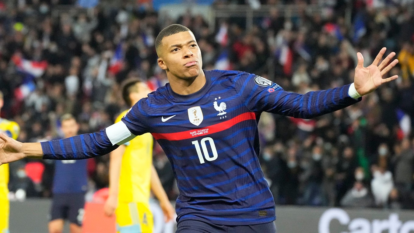 Kylian Mbappé sa teší po strelenom góle.