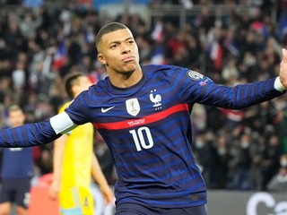 Kylian Mbappé sa teší po strelenom góle.