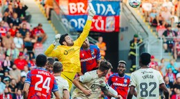 Momentka zo zápasu Viktoria Plzeň - Heart of Midlothian