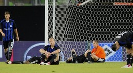 Futbalisti Slovana po remíz 2:2 na pôde Stuttgartu 2010. 