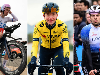 Slovenskí cyklisti Lukáš Kubiš, Viktória Chladoňová a Martin Svrček. 