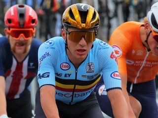 Belgický cyklista Remco Evenepoel počas MS 2024.