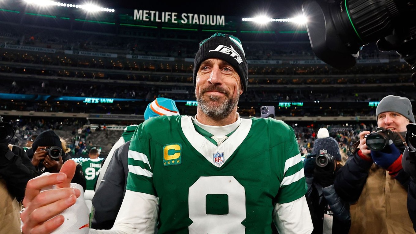 Legendárny quarterback Aaron Rodgers v drese New Yorku Jets.