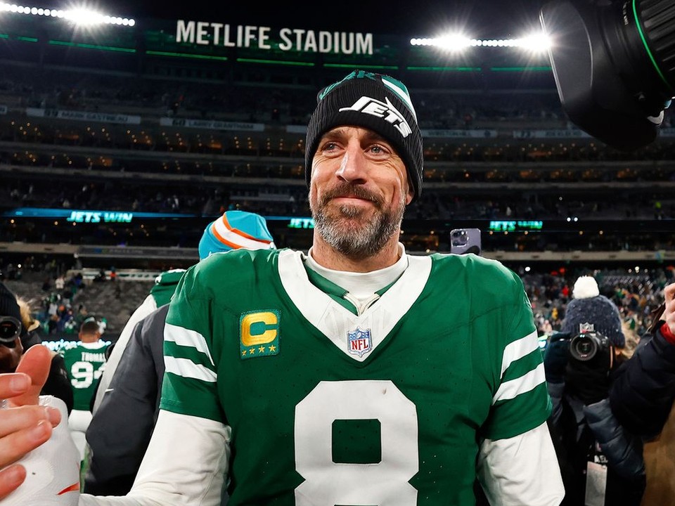 Legendárny quarterback Aaron Rodgers v drese New Yorku Jets.