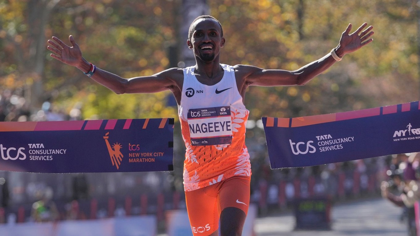 Abdi Nageeye v cieli Newyorského maratónu 2024.