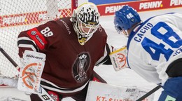 Momentka zo zápasu Slovensko - Lotyšsko na Nemeckom pohári 2025.