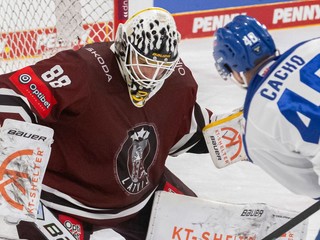 Momentka zo zápasu Slovensko - Lotyšsko na Nemeckom pohári 2025.