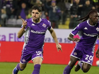 Radosť hráčov Fiorentiny.