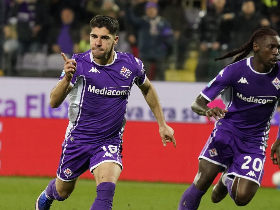 Radosť hráčov Fiorentiny.