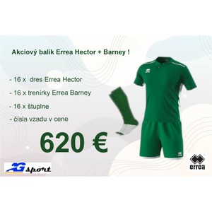 Akciový balík Errea Hector + Barney - 16 ks !