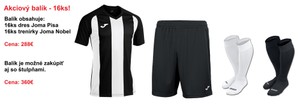 Akciový balík: Dres Joma Pisa II a trenírky Joma Nobel - 16ks!