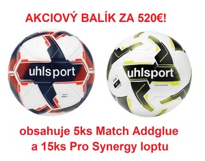 Akciový balík - 5ks Uhlsport Match Addglue a 15ks Uhlsport Pro Synergy