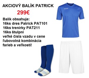 Akciový balík Patrick dres/trenírky PAT101 / PAT211 - 16ks!