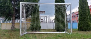 QS prenosná hliniková futbalová brána PBM 80 / 3,0 x 2,0 x 0,8 x 1,5 m so sieťou
