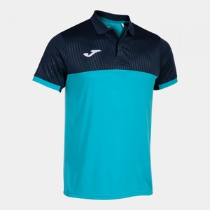 MONTREAL SHORT SLEEVE POLO FLUOR TURQUOISE-NAVY - 103210.013