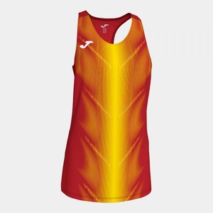 OLIMPIA T-SHIRT RED-YELLOW SLEEVELESS WOMAN - 900932.609