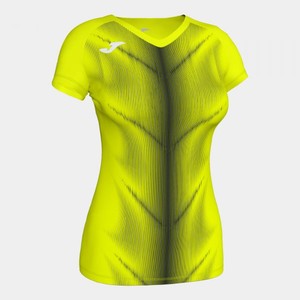 OLIMPIA T-SHIRT FLUOR YELLOW-BLACK S/S WOMAN - 900933.061