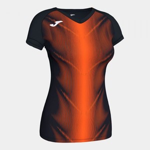 OLIMPIA T-SHIRT BLACK-ORANGE S/S WOMAN - 900933.120