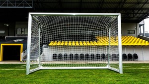 QS prenosná hliniková futbalová brána PBM 110 / 3,0 x 2,0 x 0,8 x 1,5 m so sieťou