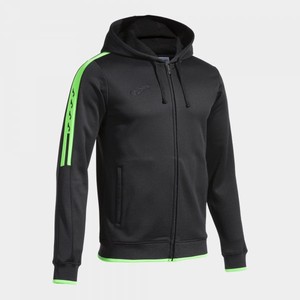 OLIMPIADA ZIP-UP HOODIE BLACK FLUOR GREEN - 103707.117