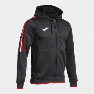 OLIMPIADA ZIP-UP HOODIE BLACK RED - 103707.106