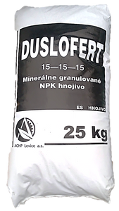 Hnojivo NPK 15-15-15 DUSLOFERT, 25 kg