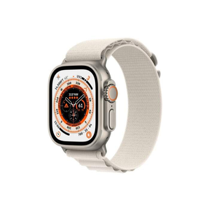 Apple Watch Ultra GPS + Cellular, 49mm titánové puzdro - hviezdne biely alpský ťah