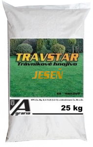 Jesenné trávnikové hnojivo 25kg TRAVCERIT