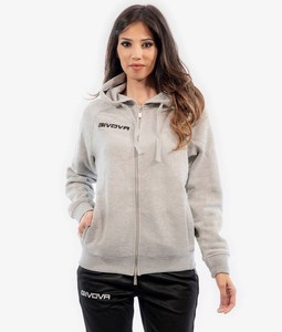 FELPA KING FULLZIP GRIGIO MELANGE CHIARO Tg. L