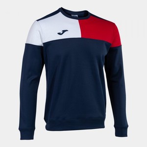 CREW V SWEATSHIRT NAVY RED WHITE