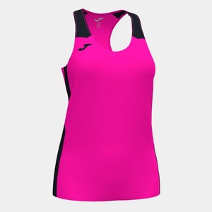 RECORD II TANK TOP FLUOR PINK BLACK
