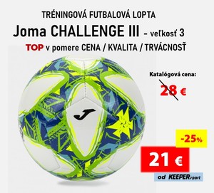 TRÉNINGOVÁ FUTBALOVÁ LOPTA   Joma CHALLENGE III - veľkosť 3 