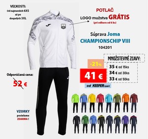 Vychádzková SÚPRAVA JOMA CHAMPIONSCHIP VIII. 104201 