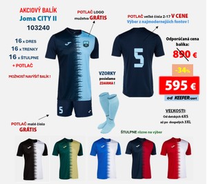 AKCIOVÝ BALÍK Joma CITY II + potlač