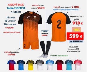 AKCIOVÝ BALÍK Joma TIGER VI + potlač