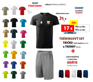 TRÉNINGOVÝ SET - Tričko a trenky + logo GRÁTIS