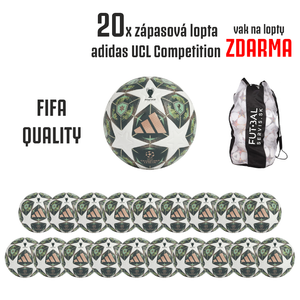 AKCIA!20x zápasová lopta adidas UCL Competition+vak ZDARMA!