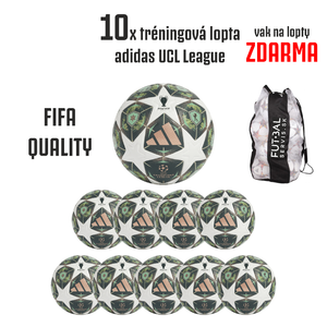 AKCIA!10x tréningová lopta adidas UCL League+vak ZDARMA!