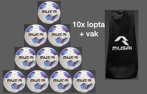 Sada 10 ks lôpt + vak na lopty MUSAI ENEO